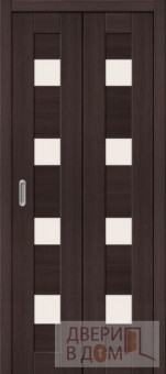 Складная дверь Порта-23 Wenge Veralinga (2 половинки) экошпон Складная дверь Порта-23 Wenge Veralinga (2 половинки) экошпон